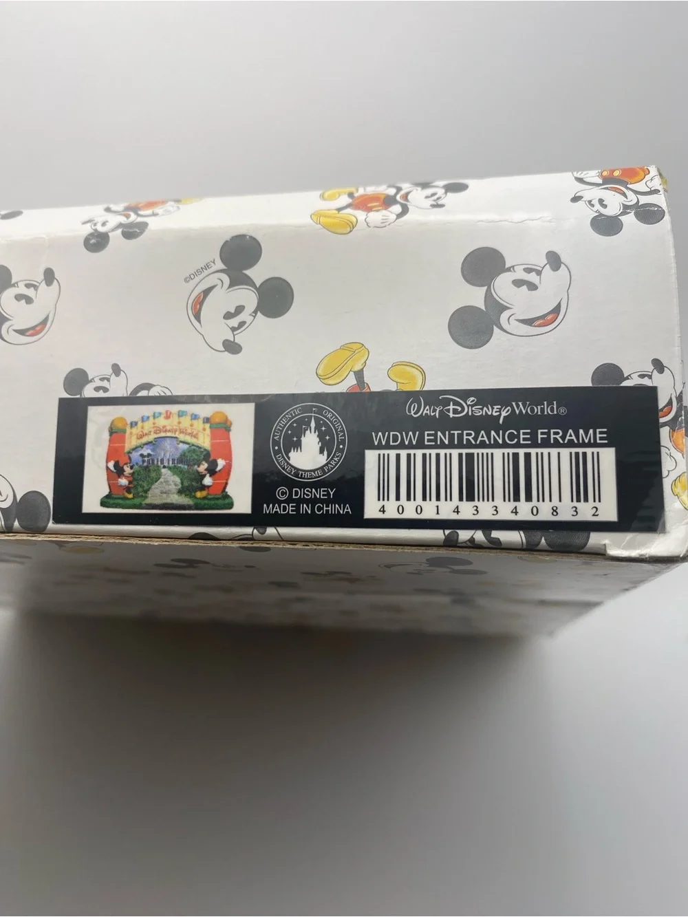 Vintage Retired Disney Mickey & Minnie Gate Walt Disney World Photo Frame
